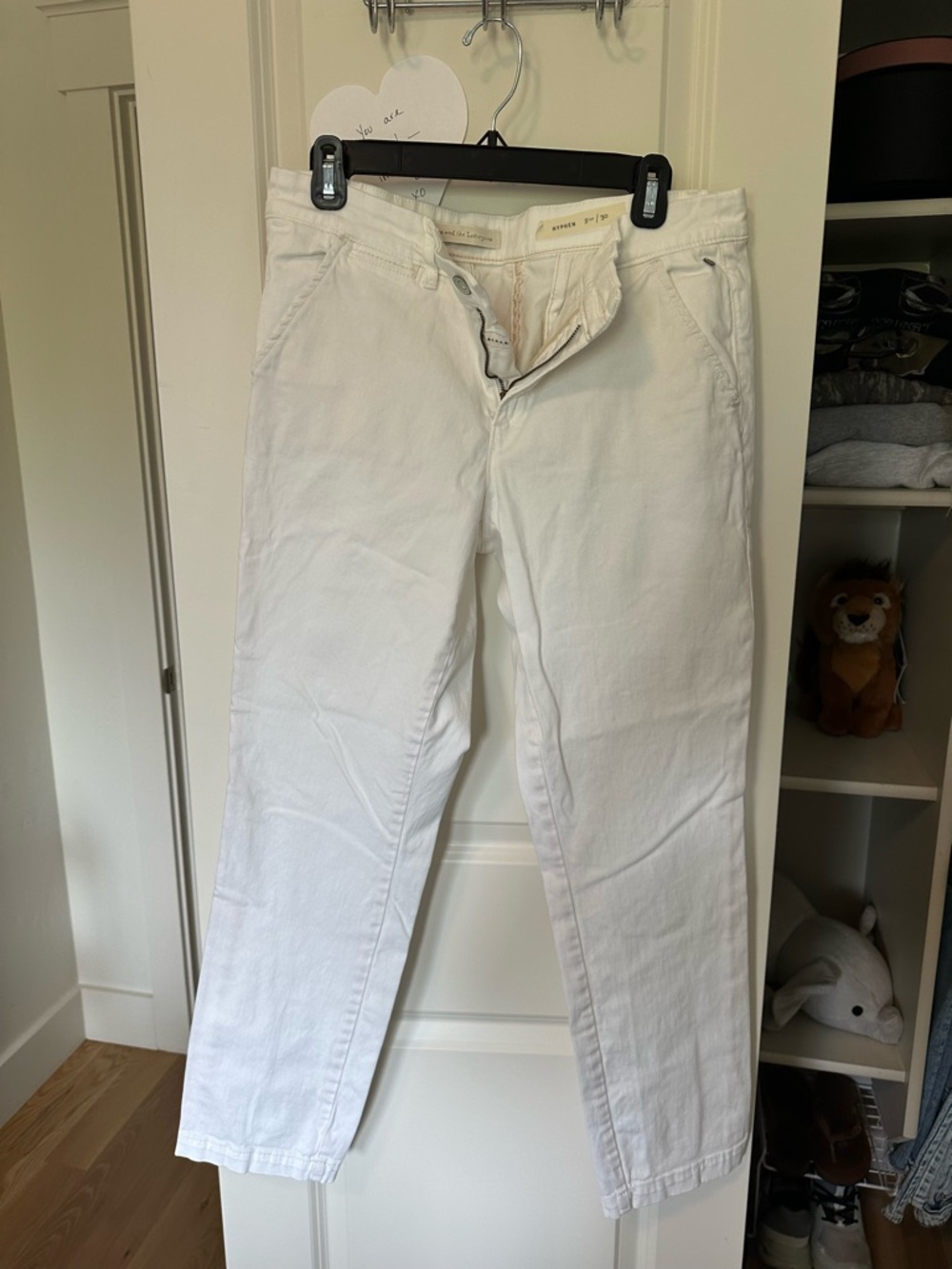 Pilcro and the Letterpress Off-White Cotton Pants